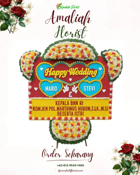 Papan Bunga Pernikahan Sidaurip